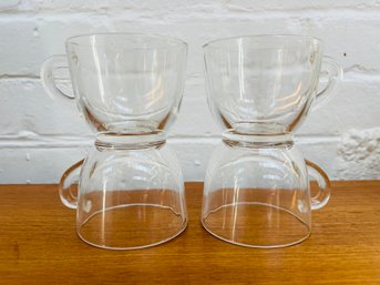 Set Of 4 Glass Cappuccino Cups
