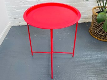Red Modern Light Weight Foldable Metal Table