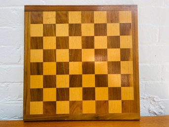 Woven Oak And Hard Wood Chess/Checkers Board