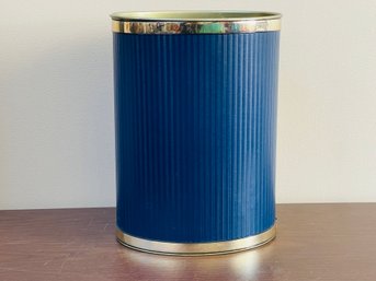 Vintage Kraftware Blue Waste Basket