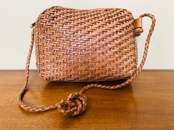 Vintage LJS Collection Leather Woven Purse