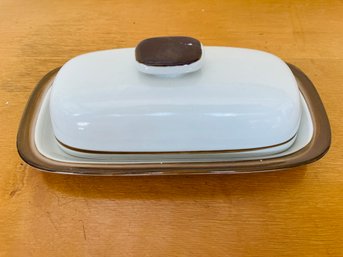 Vintage Monterey Stoneware Butter Dish