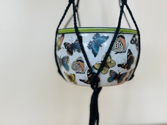 Porcelain Hanging Butterfly Planter