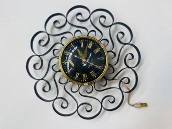 Mid Century Petite Starburst Wall Clock