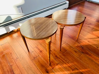 Pair Of 1960s Wood And Laminate Stacking Tables