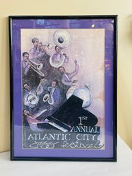 Large 1st Annual Atlantic City Jazz Festival Framed Print 31' X 23'