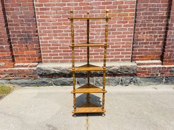 1980s Wood And Laminate Shelf/plant Stand