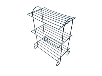 1960s Metal Wire Plant Stand Book Shelf
