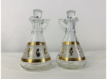 Mid Century Oil/Vinegar Set With Lids
