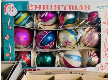 33 Vintage Glass Holiday Tree Ornaments Lot