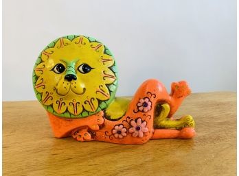 Retro 1960's Whimsical Psychedelic Lion Bank (Japan)