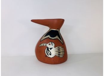 Vintage Southwestern Bird Pottery Vase