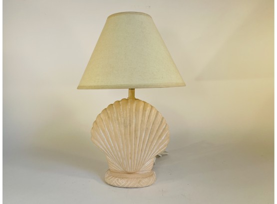 Petite Vintage Scallop Shell Lamp With Shade