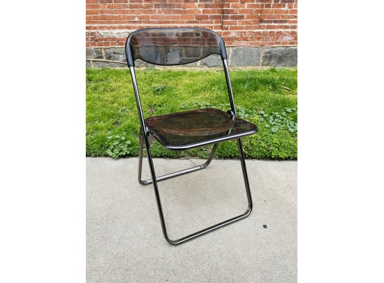 Vintage Brevettato Smoked Acrylic/Lucite Folding Chair