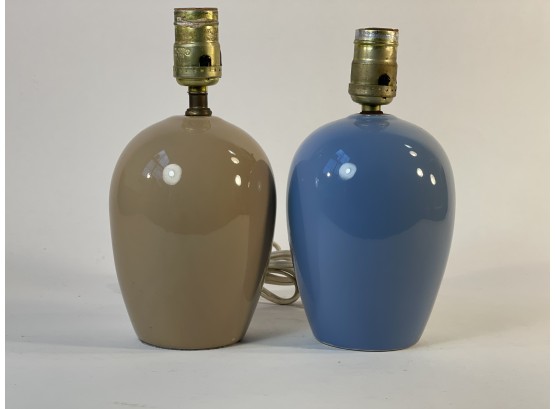 Pair Of Vintage Petite Ceramic Lamps