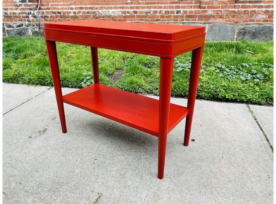 Vintage Red Painted Accent Table
