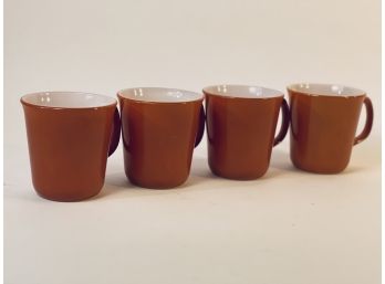 Vintage Burnt Orange Pyrex Mugs