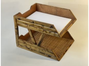 Bamboo & Wicker Paper Tray