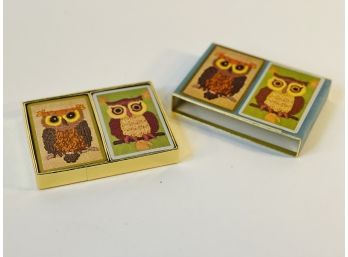 Vintage Owl Playing Cards