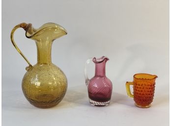 Lot Of 3 Vintage Glass Smalls