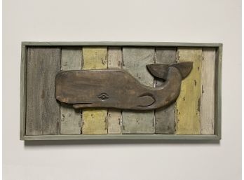 Contemporary Wood Whale Wall Art