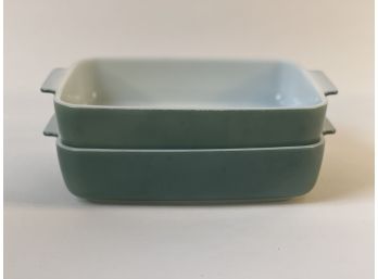 Vintage Sage Green Pyrex Baking Dishes