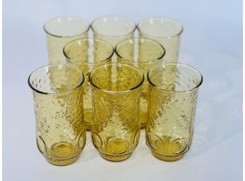 Vintage Amber 12 Oz Cocktail Glasses Set Of 8 (1 Of 2 Similiar Listings)