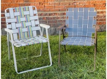 Couple Of Unmatching Lawn Chairs