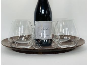Set Of 6 Riedel Stemless White Wine Glasses