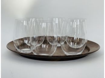 Set Of 6 Riedel Stemless Red Wine Bordeaux Glasses