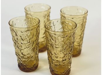 Vintage Amber Glass Cocktail Glasses