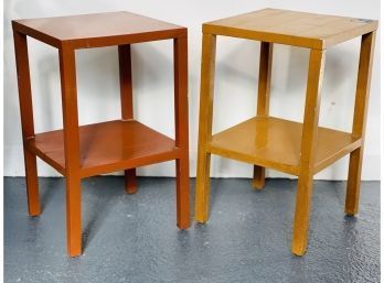 Pair Of Petite Wood Plant Stands