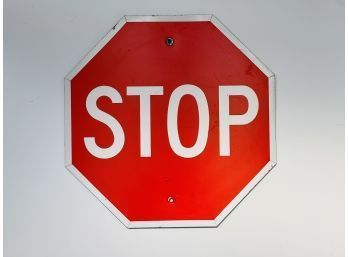 Retired Metal Street Stop Sign