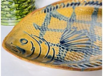 Large Clay Fish Art Platter