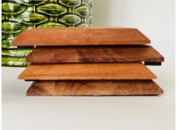 Modern Wood Coasters (set Of 4)