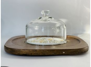 Vintage Goodwood Cheese & Cracker Board With Glass Lid