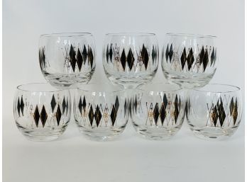 Mid Century Modern Roly Poly Old Fashion Glasses