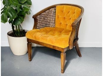 Vibrant Vintage Yellow Lounge Chair
