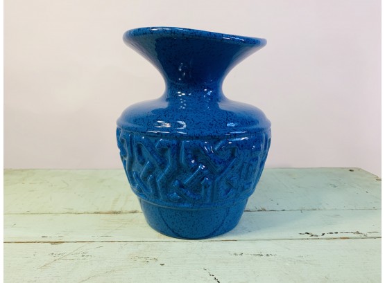 Mid Century Modern Vintage Deep Blue Vase