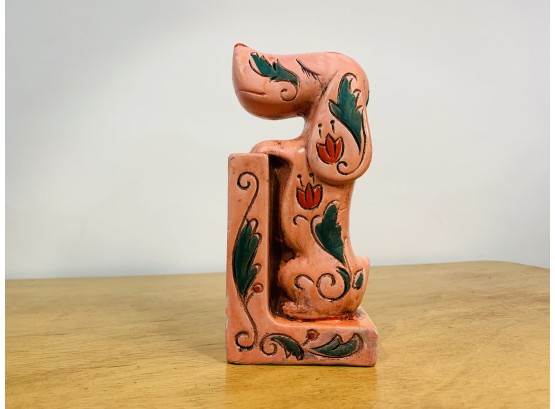 Vintage 1960s Psychedelic Basset Hound Bookend (Japan) In The Style Of Dakin