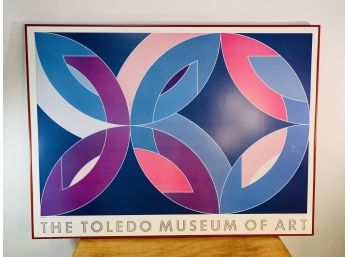 Large Vintage 1986 Print Of  'Lac Laronge IV (1969)'  By Frank Stella For The Toledo Museum Of Art