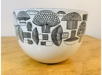 Vintage Arabia Finel White Enamel Mushroom Bowl Designed By Kaj Franck