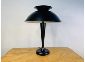 Post Modern Leviton Black Dome Table Lamp.