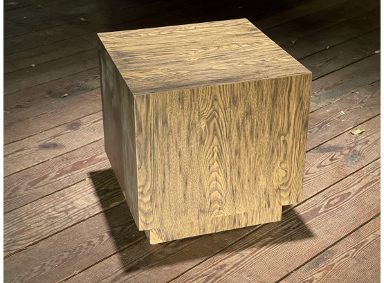 1970S Faux Wood End Table