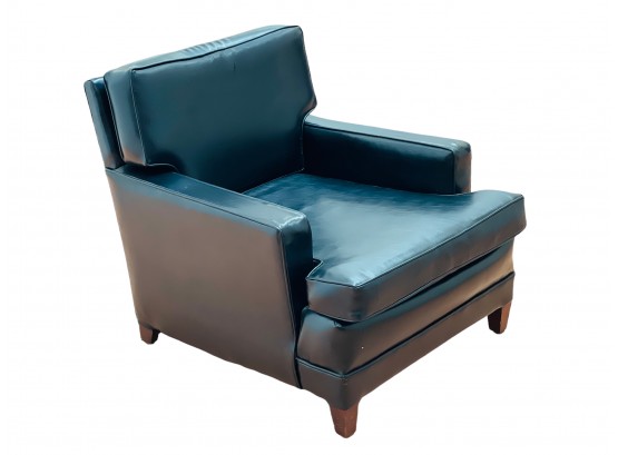 Mid Century Modern 1960s Black Naugahyde Lounge Chair