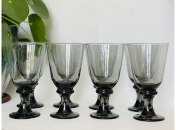 Smoked Glass Set Of 8 Drinking Glasses