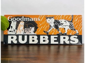 Vintage Goodman's Rubbers Advertising Sign