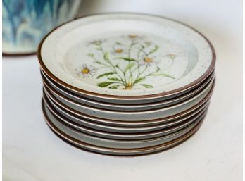 Vintage Field Daisy Appetizer Plates (japan) (set Of 9)