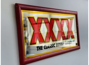 XXXX Aussie Lager Older Bar Mirror Sign.