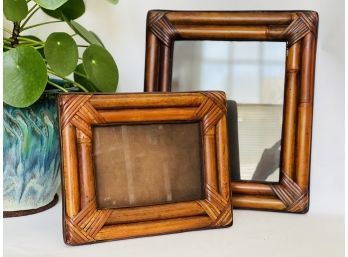 Set Of 2 Rattan Picture Frames
